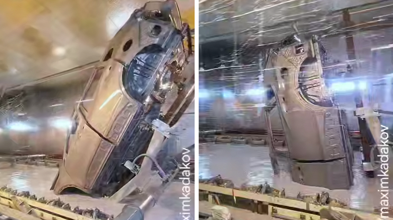 Российские автомобили Tenet целиком заныривают и полностью переворачиваются в гигантской ванне: катафорезное грунтование показали вживую